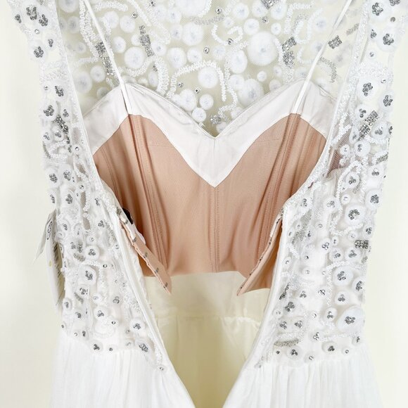 Theia Ivory Lace Wedding Dress - Picture 11 of 15